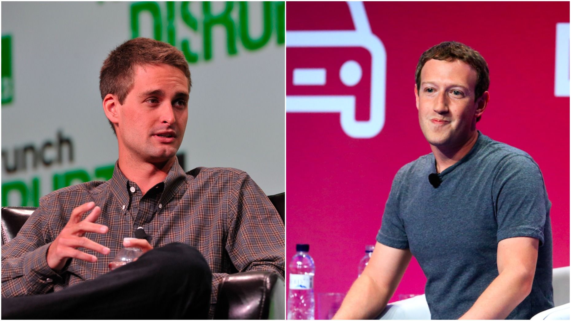 Image result for MARK ZUCKERBERG PICS AND EVAN SPIEGEL