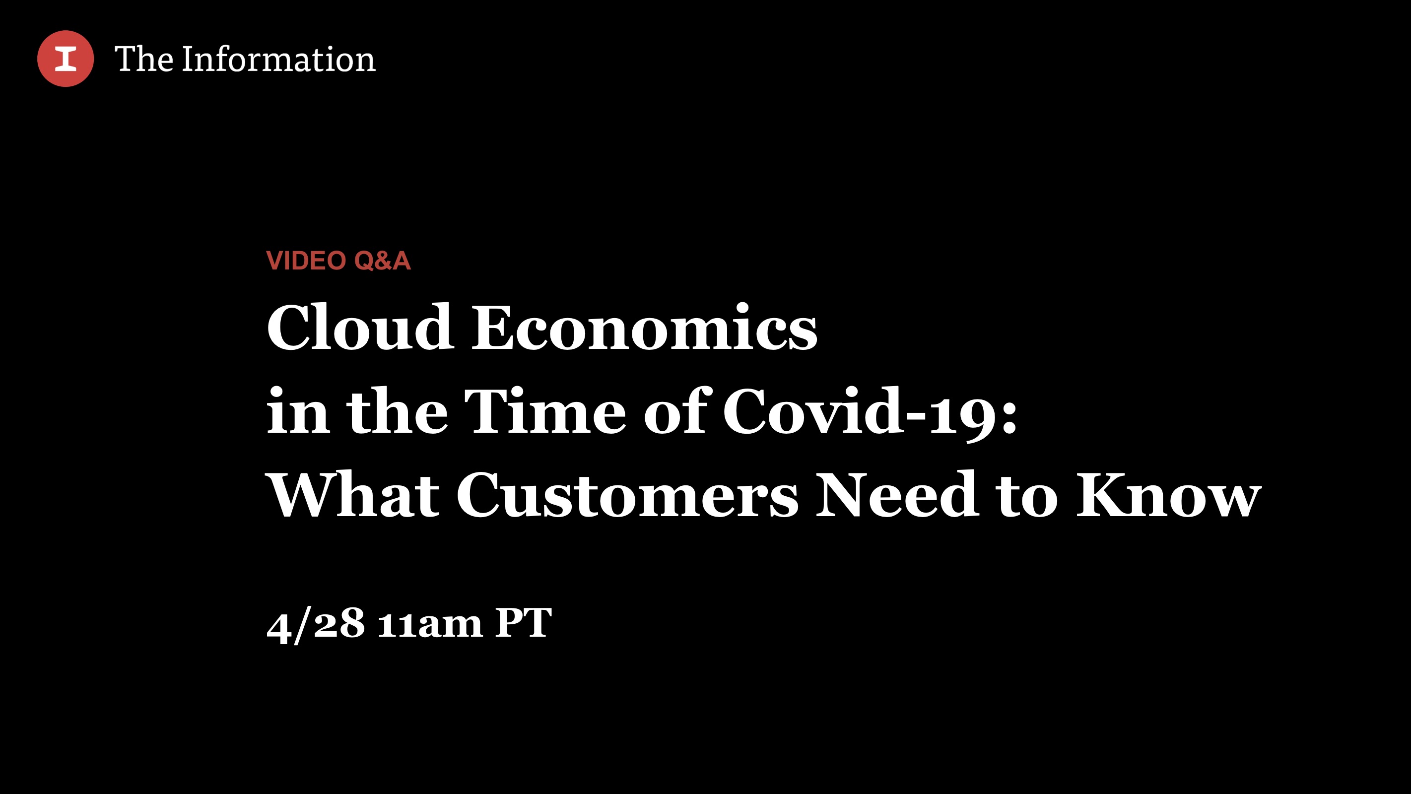 Cloud Economics In The Time Of Covid 19 What Customers Need To Know The Information the information